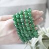 Green Aventurine crystal bracelet for luck and heart healing